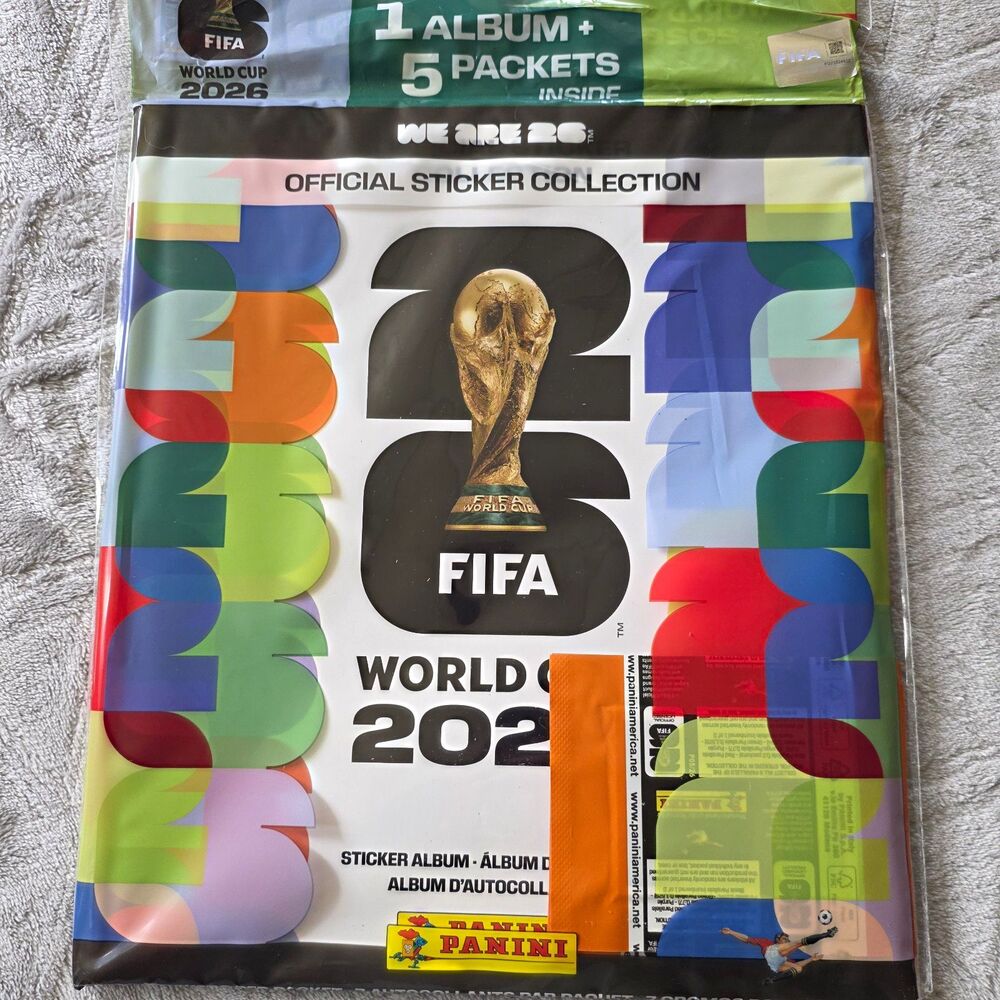 Panini FIFA World Cup 2026 Official Sticker Collection Starter Pack Album +5